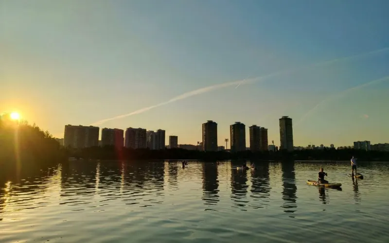 Закат на сапах в Москве